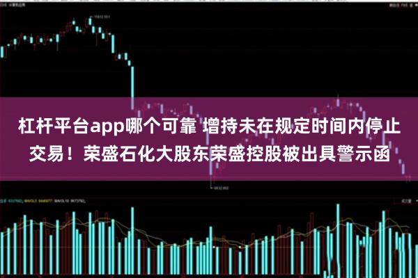 杠杆平台app哪个可靠 增持未在规定时间内停止交易！荣盛石化大股东荣盛控股被出具警示函